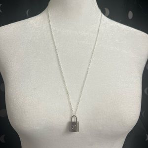 Louis Vuitton Logo Lock Necklace